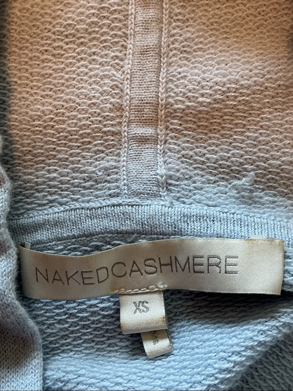 Naked Cashmere cropped Light Blue Zip Hoodie with Drawstring - Women XS - Picture 2 of 7